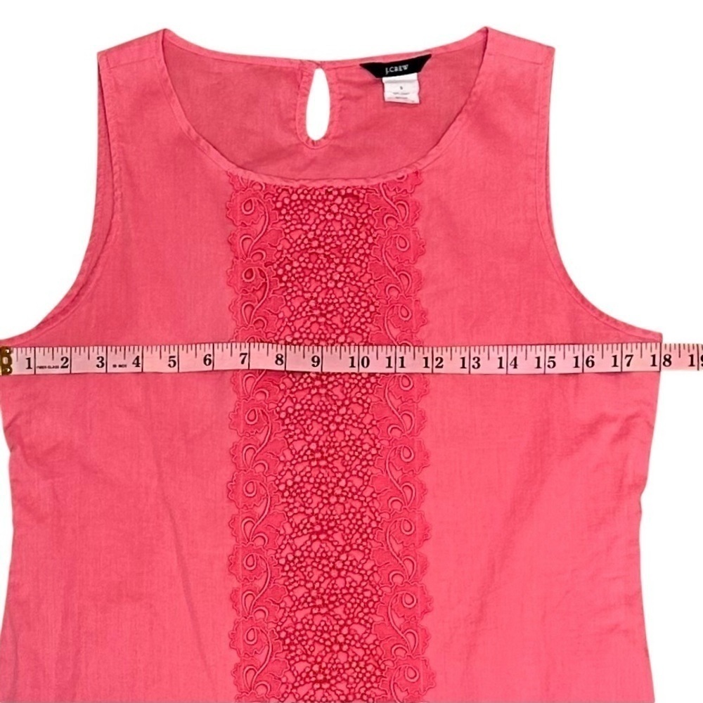J. Crew Pink Sleeveless Embroidered Shift Dress Size S - Picture 9 of 10
